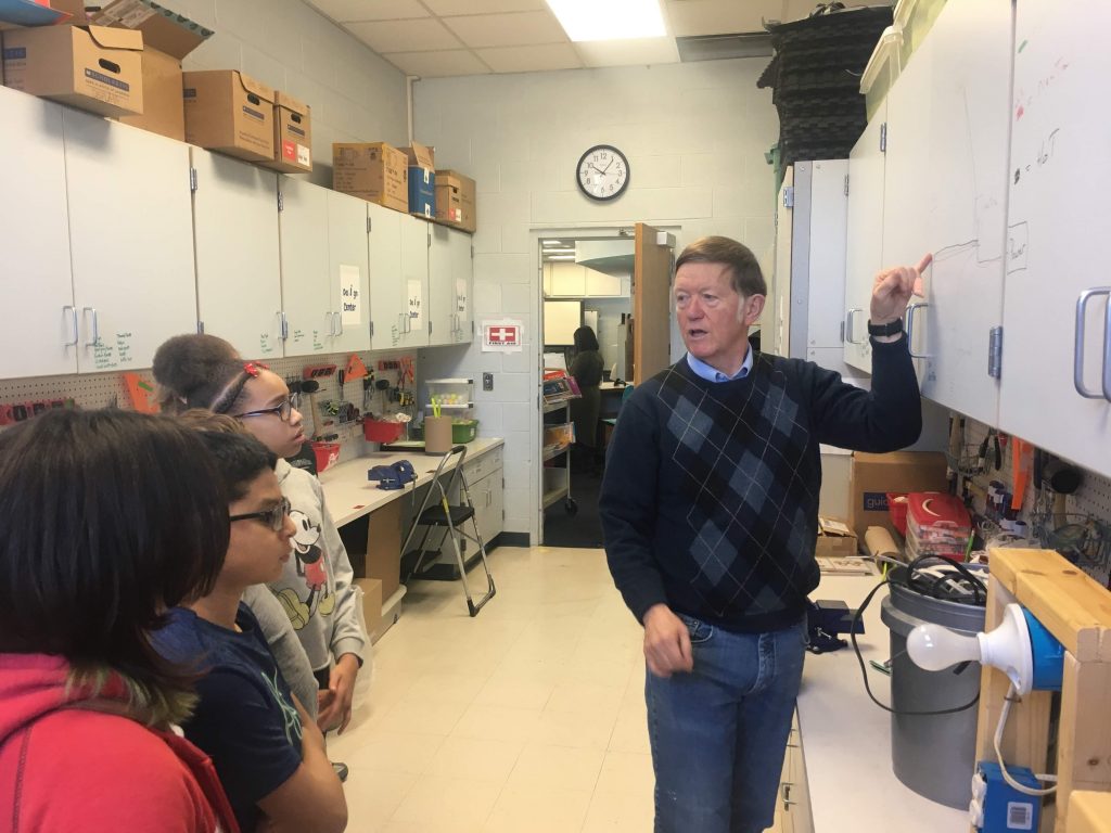 Members of the KHO teach shop classes at Roosevelt 2019